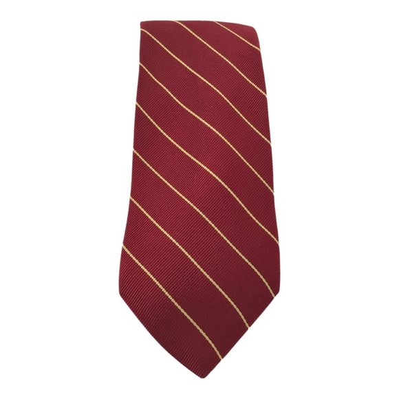 BROOKS BROTHERS COUNTRY CLUB Burgundy Striped Silk Tie USA 60"/3".3/4 NWOT - Picture 6 of 6